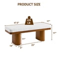 thumbnail image 3 of Walnut Wood Bed Bench Ottoman - Velvet Upholstered Footstool, 3 of 8
