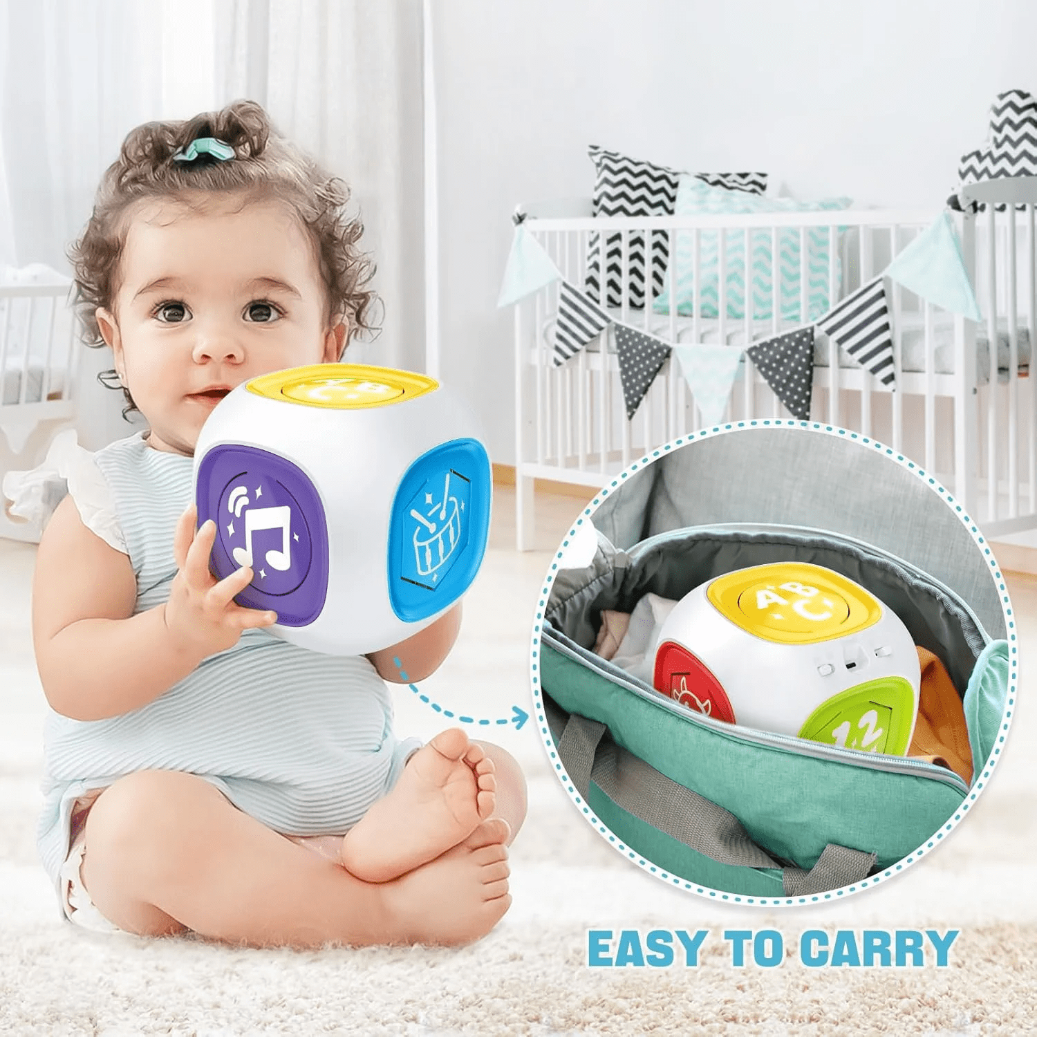 Montessori Toys for 1 Year Old, Musical Cube Toddler Learning Toys for 1-2, 1st First Birthday Gifts for Girls and Boys Baby 3 6 12 24 Months
