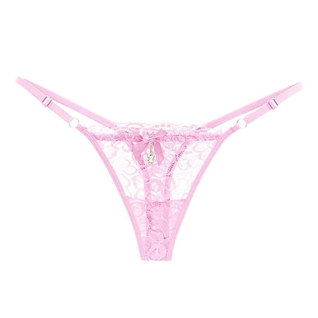 Couples Underwear Matching Set after Birth Underwear Women Women Sheer Lace Thong Adjustable Waist Bow Mesh Sexy Seamless Panties