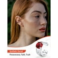 thumbnail image 3 of FaithHeart Celtic Birthstone Ear Cuff Earrings for Women Cubic Zirconia Sterling Silver Non Pierced Cartilage Earrings Hypoallergenic Adjustable Ear Clip Christmas Jewelry Gift 1 Piece, 3 of 10