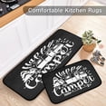 thumbnail image 5 of Happy Camper Black Kitchen Mats Kitchen Rugs Runner Laundry Rug Non Slip Floor Door Mats Soft Doormats Carpet Home Decor Set of 2, 5 of 6