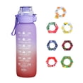 thumbnail image 1 of Buy 2 Get 3! 1 Liter Bottle, Update Water Bottle Up Set With 7 Capsules Drinking Straw, No Sugar, Outdoor Water Bottle Free, 1 of 4