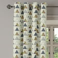 thumbnail image 2 of Ambesonne Geometric Grommet Curtain, Abstract Triangle, 50" x 96", Taupe, 2 of 6