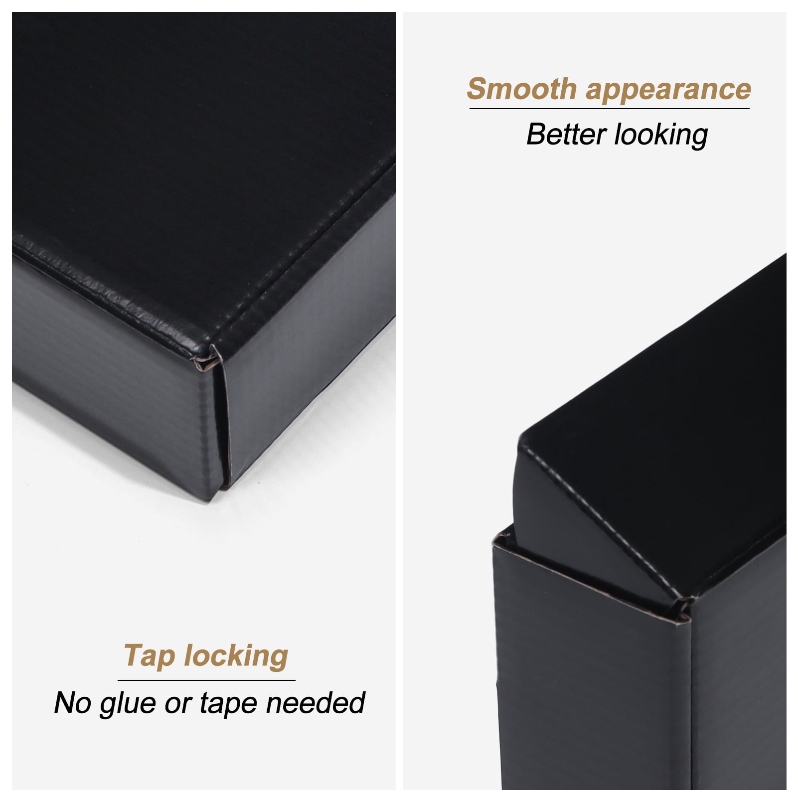 20-Pack 7x5x2 Black Corrugated Shipping Boxes
