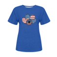 thumbnail image 2 of Tops Cortos para Mujeres Bandera de Moda Impresa Cuello Redondo, Camiseta de Manga 3/4 para Uso Diario, Casero Y Cómodo, 2 of 4