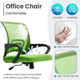 thumbnail image 4 of JONPONY Ergonomic Office Chair，Swivel Desk Chair with Lumbar Support, Adjustable Height with Armrests for Adults,Green, 4 of 13