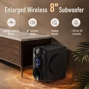 Bobtot Wireless Surround Sound System Home Theater System, 1000W Surround Speakers 8 Subwoofer 5.1/2.1 Channel Deep Bass with ARC Optical Bluetooth Karaoke Input