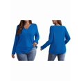 thumbnail image 2 of Women'S Plus Size Tops Trendy V Neck Casual Long Sleeve Shirts Knit Sweaters Blue XL, 2 of 7