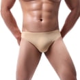 thumbnail image 1 of Uinagy Men's Solid Color Comfortable Breathable Sweat-Absorbent Ice Silk Briefs, 1 of 7