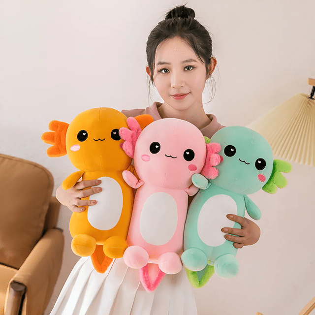 Peluche Ajolote Jumbo 40cm Axolotl Kawaii Xtellar rosa