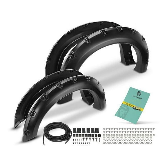 Fender Flare Set 4 - Compatible with 2008 - 2010 Ford F-250 Super Duty Crew Cab Pickup 2009