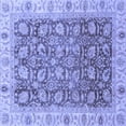 thumbnail image 1 of Ahgly Company Indoor Square Oriental Blue Traditional Area Rugs, 3' Square, 1 of 4