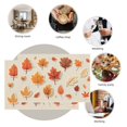 thumbnail image 5 of Durable Fall Vintage Placemat for Table Dining Table Kitchen - Heat-Resistant Vector Illustrations Leaves Place Mat Simple Lines Fade-Resistant Place Mat 6Pack 17.7" X 13", 5 of 6