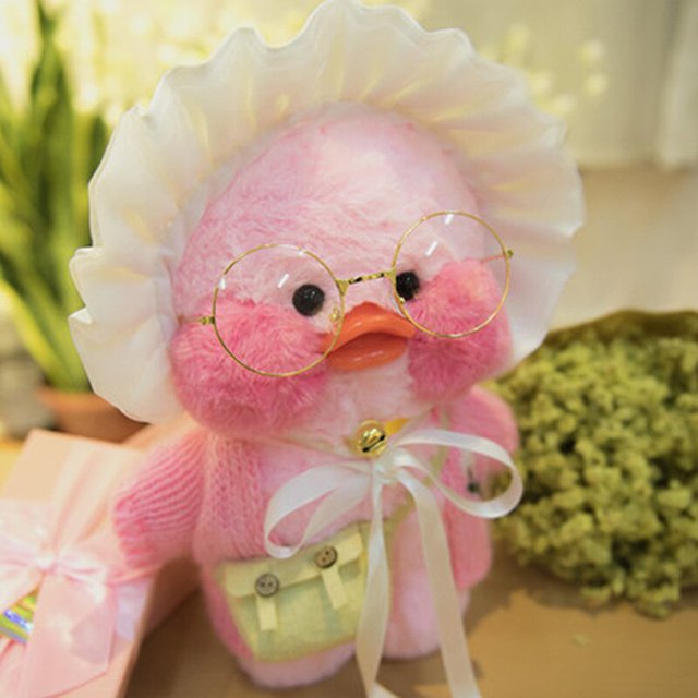 LaLafanfan-juguete de peluche de pato amarillo rosa de 30CM, juguete de Animal suave Kawaii, juguete para niños, decoración de cumpleaños para niñas, regalo de 30CM530 CENTIMETROS zhangyuxiang unisex