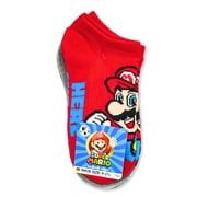 Super Mario, Boys No-Show Socks, 6-Pack, Sizes S-L