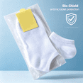 thumbnail image 6 of TELOLY 2026 New 5Pairs Ankle Socks Men Quick Dry & Invisible Athletic Socks Anti Slip & Antibacterial Mens No Show Socks for Running Gym Training White1, 6 of 7