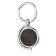 thumbnail image 1 of Diseño abstracto de cuero negro Rotating keychain Metal Keyring Holder, 1 of 2