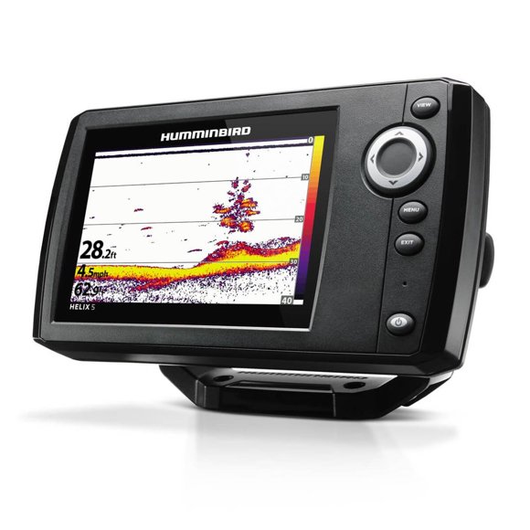 Humminbird Fish Finder 410190-1 Helix 5 Sonar G2; Use To Find Fish And Identify Contours; 5 Inch LCD Display; 800 x 480 Pixels Resolution; Keypad Control; 500 Watt Output; Waterproof