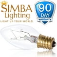 thumbnail image 6 of Simba Lighting C7 7W Replacement Bulb Clear Candle Shape 120V, E12 Candelabra Base, 2700K, 6-Pack, 6 of 10