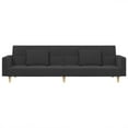 thumbnail image 2 of vidaXL 2-Seater Sofa Bed with Two Pillows Dark Grey Fabric, 2 of 5