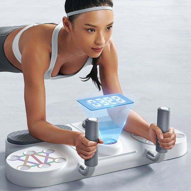 Plank Trainer Multifunctional Core Power Strengthened Adjustable Timing Intelligent Counting Push Up Board for Fitness White Chronograph Type Walmart