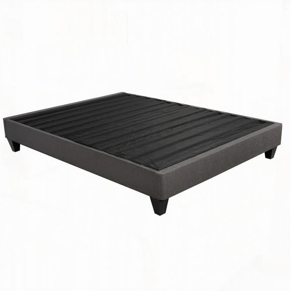 Restonic Platform Bed Base, 14 in., Cal King, Dark Gray Fabric