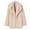 Beige, variant on KICILVS Faux Fur Jacket Women Notched Collar Oversized Fuzzy Luxury Long Sleeve Coat Warm Winter Fall Trendy Outerwear