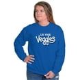 thumbnail image 4 of Eat Veggies Fun Message Vegetarian Sweatshirt for Men or Women Brisco Brands X, 4 of 6