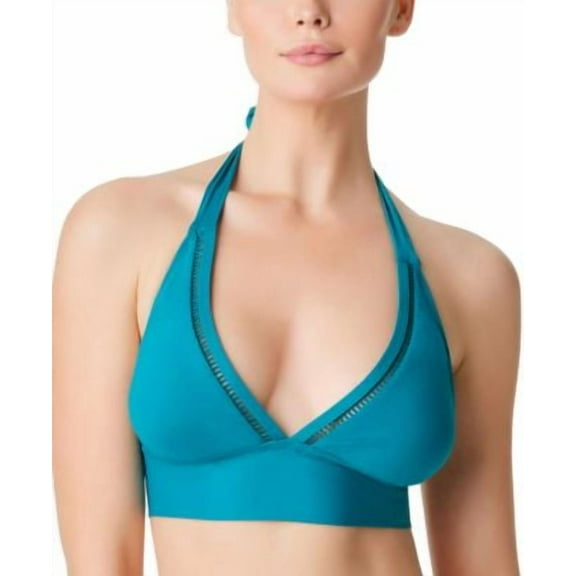 Bleu by Rod Beattie Women's Halter Bikini Top Swimwear Blue Size 12