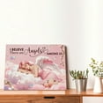 thumbnail image 5 of Motivational Fantasy Framed Canvas Wall Art - I Believe There Are Angels Among Us, Cute Angel Inspirational Canvas Wall Hanging, Artwork for Meditation Room Bedroom Decor, 5 of 8