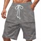 thumbnail image 4 of Mens Elástico de la Cintura Pantalones Cortos de Ocio de Color Sólido de Punto de la Moda, Poliéster Versátil para la Primavera Verano Al Aire Libre Y el Uso Casual Diario, 4 of 9