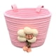thumbnail image 3 of Cesta de bicicleta universal de cuerda suave para niños con juguete de flor de peluche, accesorio de ciclismo, se adapta a manillares de 2 a 5 cm para Rosa, 3 of 8