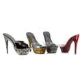 thumbnail image 1 of ELLIE 688-BAYBEE 6" Stiletto Heel Women Lava Textured Platform Clear Mule Slide, 1 of 1