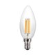 thumbnail image 2 of Paquete de 2 bombillas LED de llama de 2 W, equivalente a 60 W, luz blanca cálida de 2700 K, 600 lúmenes, bombillas de filamento tipo vela para lámparas de araña, no regulables, vidrio esmerilado., 2 of 5