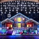 thumbnail image 2 of Guirnalda de luces navideñas para exteriores, guirnalda de luces LED con forma de carámbano de 4 m y 20 m, para decoración de Año Nuevo, 2 of 5