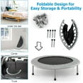 thumbnail image 6 of XiHuaZhaoChen Foldable Rebounder Trampoline for Adults, Stable & Quiet Small Exercise Trampoline with Safety Pad, Indoor Outdoor Mini Fitness Trampoline for Adults,38" x 38" x 7.5",Grey, 6 of 9