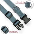 thumbnail image 3 of YSTINNG Reflective Dog Collar with Buckle Adjustable Safety Nylon Collars for Small Medium Large Dogs, Grey M YD72-116, 3 of 7