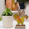 thumbnail image 4 of Heiheiup Easter Bunny Decorations Wooden Bunny Spring Decorations Style Home Resurrection Tabletop Centerpieces, 4 of 5