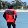 thumbnail image 2 of Hyper Tour Coat Red | Oversized Neoprene Jacket | PWC Jet Ski Gear (Small), 2 of 3