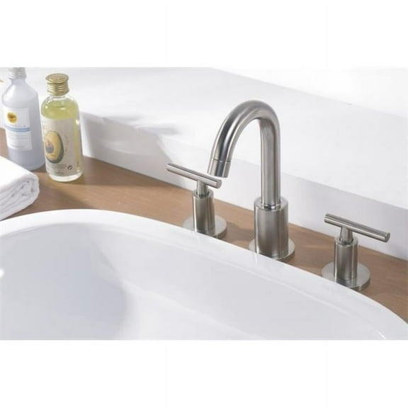 Brushed Nickel Dawn AB16 1513C 3-Hole Widespread Lavatory Faucet