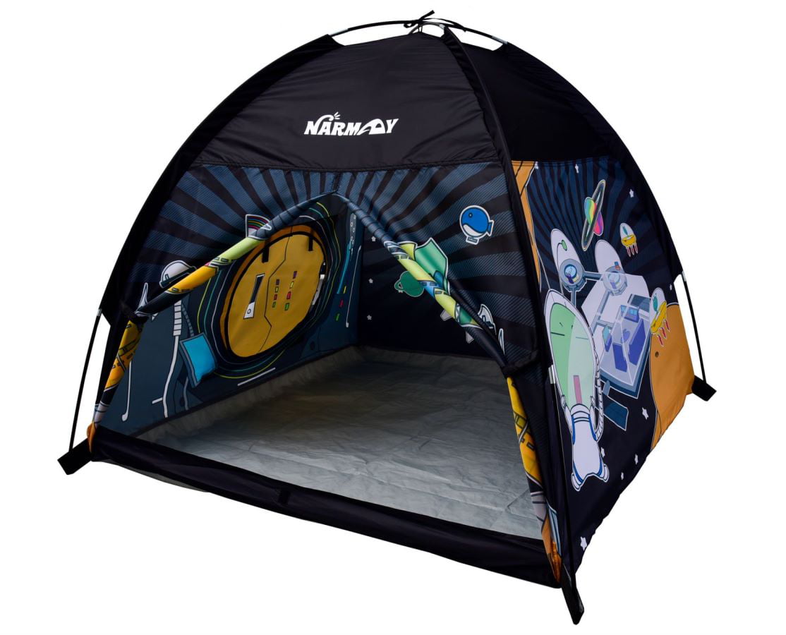 LOJETON 3pc Rocket Ship Kids Play Tent, Tunnel & Ball Pit with 