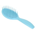 thumbnail image 2 of Peine de masaje con diseño hueco y mango curvo antideslizante que alivia la presión de la cabeza y evita la caída del cabello, cepillo para el cabello para peluquería casera, azul, 2 of 9