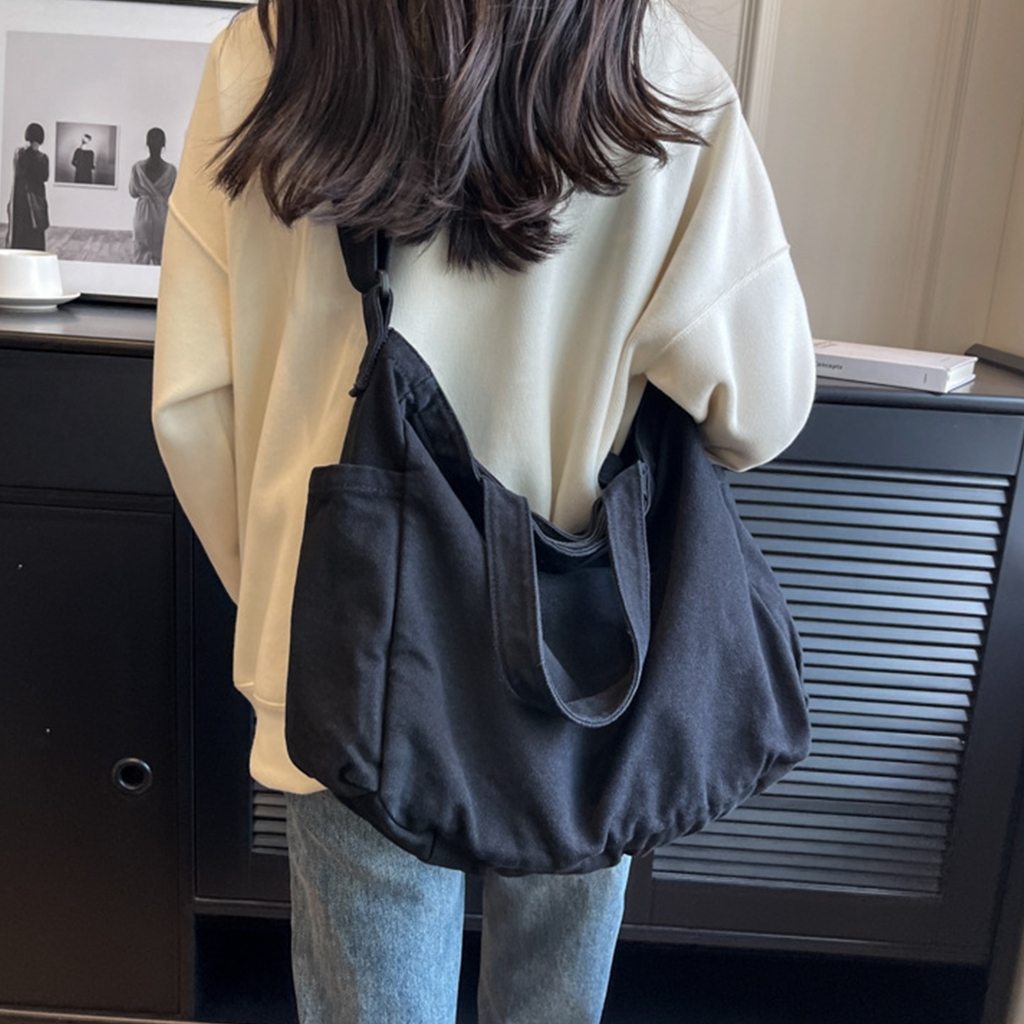 Yokua Japanese Style Canvas Shoulder Bag Crossbody Bags Satchel for Women and Men