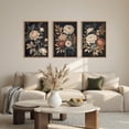 thumbnail image 2 of Large Moody Dark Flower Framed Canvas Wall Art,Retro Beige Red Peony Wall Decor,Vintage Textured Blossom Botanical Artwork,Natural Wildflower Art Print for Living Room,Bedroom,Office-16 x24 x3, 2 of 6