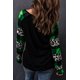thumbnail image 2 of ABPHQTO Top negro con bloques de color y estampado gráfico de camión calabaza Happy Fall Yall para mujer, 2 of 5