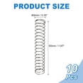 thumbnail image 2 of Uxcell 10 Pack Compression Spring, 9mm OD, 0.5mm Wire Size, 50mm Free Length, Spring Steel Construction Extended Mechanical Compression Springs for Shop and Home Repairs, Silver Tone, 2 of 6