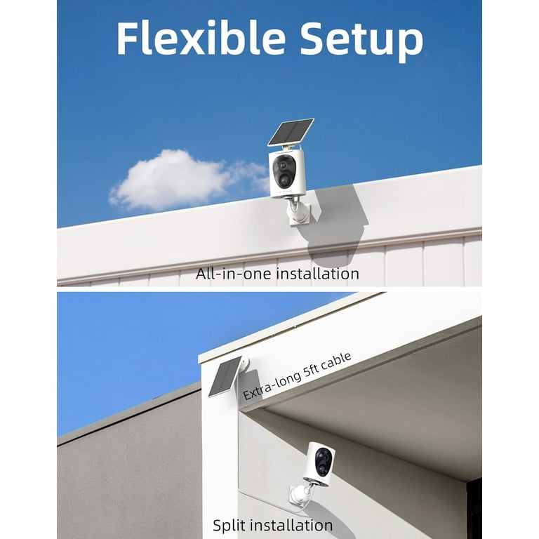 Virtavo Outdoor Security Camera - 360?? Pan/Tilt With Color Night Vision & AI Motion Detection