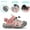 PINK/GREY/GREEN, variant on DREAM PAIRS Kids Girls Boys Soft Sole Crib Sandals Toddler Beach Sneakers Shoes 181108K LIGHT/GREEN/CORAL Size 11