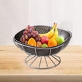 thumbnail image 4 of Bandeja de aperitivos, plato de fruta, bandeja decorativa creativa, bandeja de frutas, bandeja de dulces para comedor, hogar, cumpleaños, cafetería, Plata gris oscuro mayimx Canasta de frutas, 4 of 9