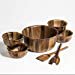 thumbnail image 3 of Kalmar Home 11-Inch Acacia Wood Large Soro Salad Bowl with 4 Individuals, 3 of 6